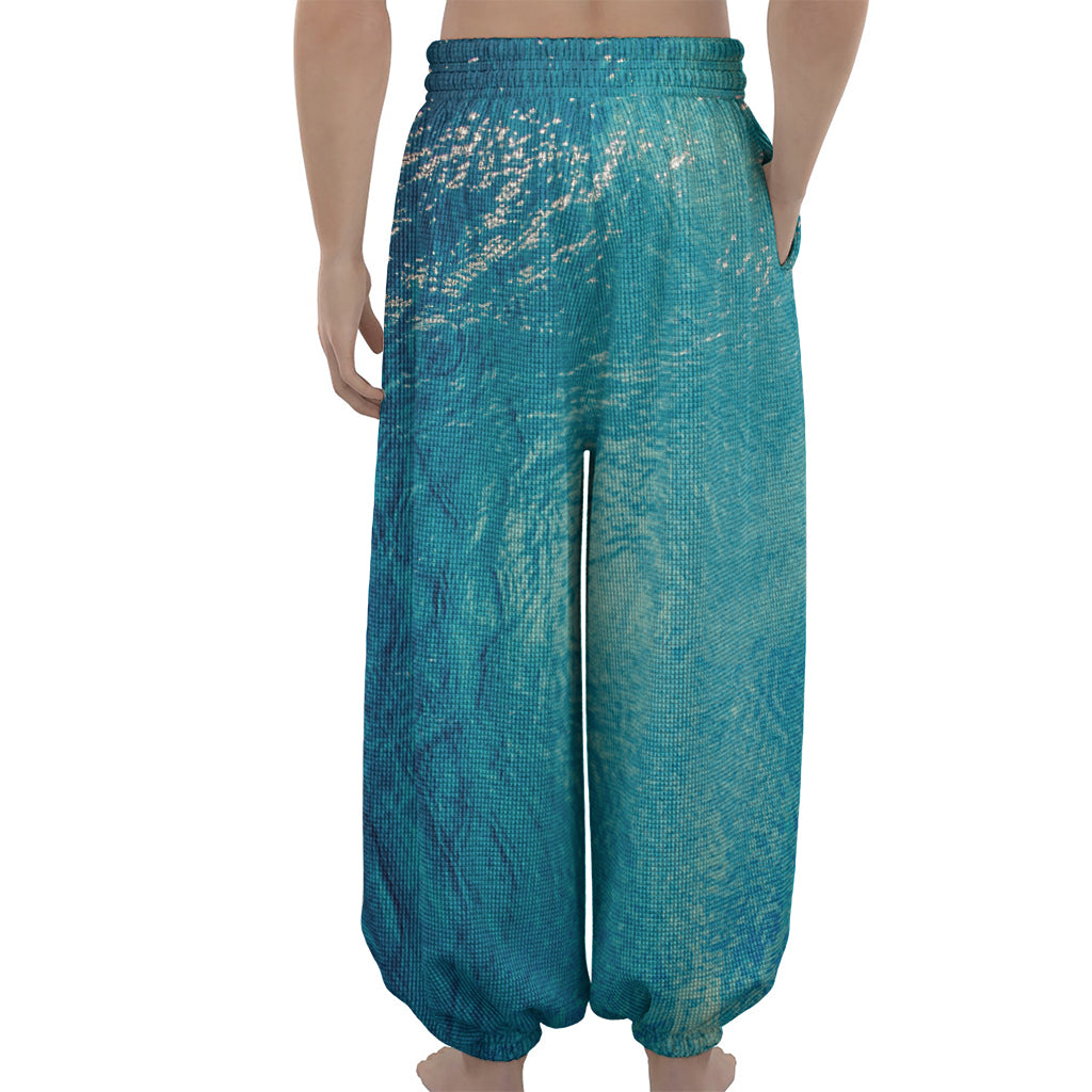 Sea Water Surface Print Lantern Pants