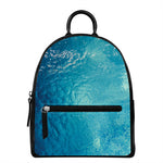 Sea Water Surface Print Leather Backpack