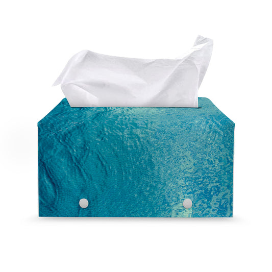 Sea Water Surface Print Leather Tissue Box Cover