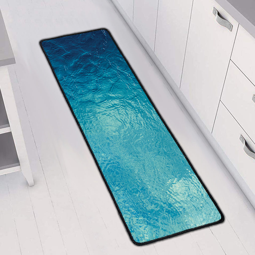 Sea Water Surface Print Long Kitchen Mat
