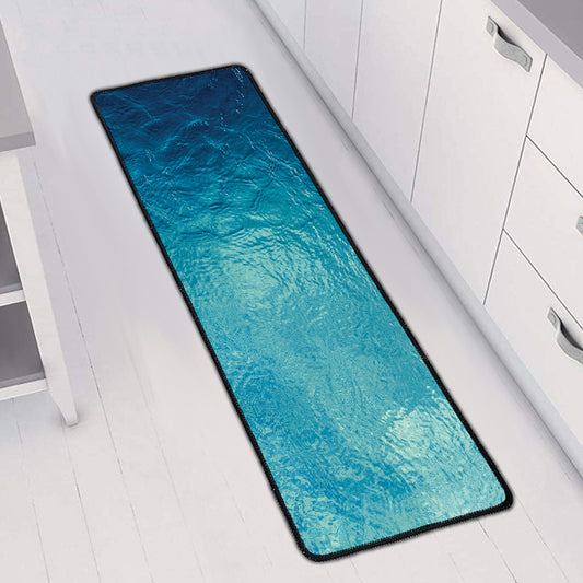 Sea Water Surface Print Long Kitchen Mat