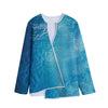 Sea Water Surface Print Long Sleeve Short Coat