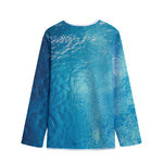 Sea Water Surface Print Long Sleeve Short Coat