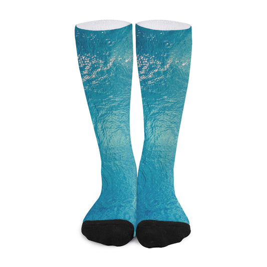 Sea Water Surface Print Long Socks