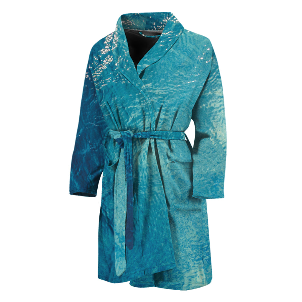 Sea Water Surface Print Men's Bathrobe