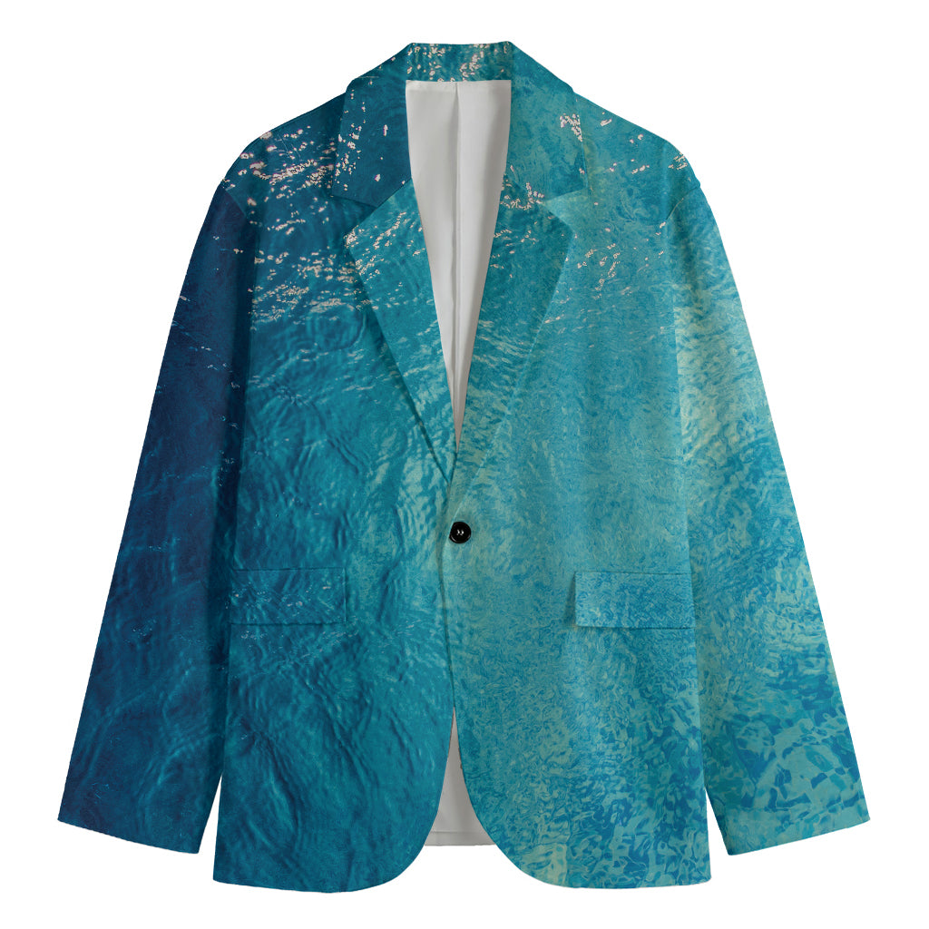 Sea Water Surface Print Men's Blazer