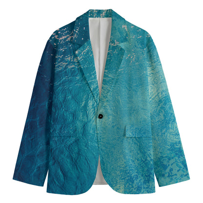 Sea Water Surface Print Men's Blazer
