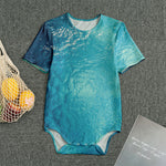 Sea Water Surface Print Men's Bodysuit