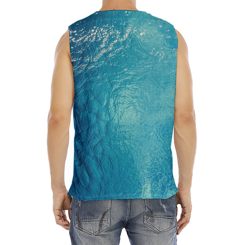 Sea Water Surface Print Men's Fitness Tank Top