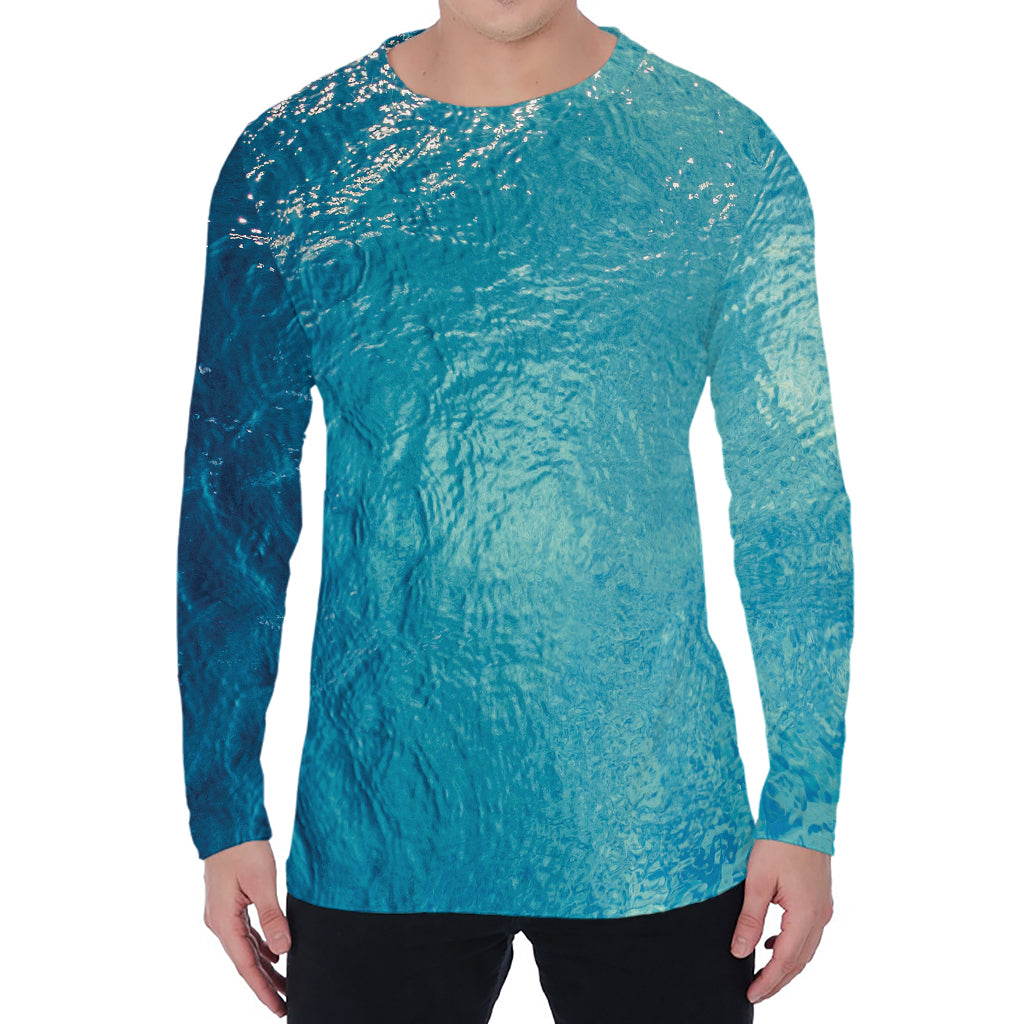 Sea Water Surface Print Men's Long Sleeve T-Shirt