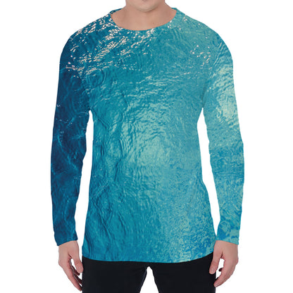 Sea Water Surface Print Men's Long Sleeve T-Shirt