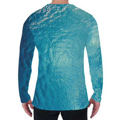 Sea Water Surface Print Men's Long Sleeve T-Shirt