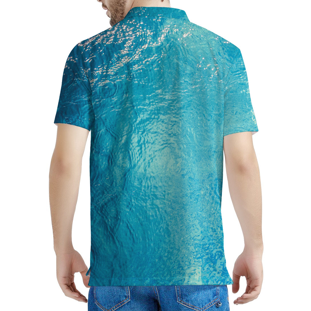 Sea Water Surface Print Men's Polo Shirt