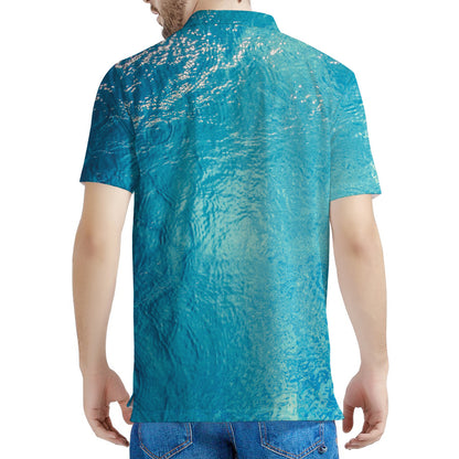 Sea Water Surface Print Men's Polo Shirt