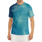 Sea Water Surface Print Men's Short Sleeve Rash Guard