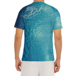 Sea Water Surface Print Men's Short Sleeve Rash Guard