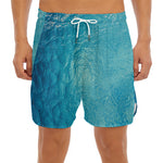 Sea Water Surface Print Men's Split Running Shorts