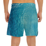 Sea Water Surface Print Men's Split Running Shorts