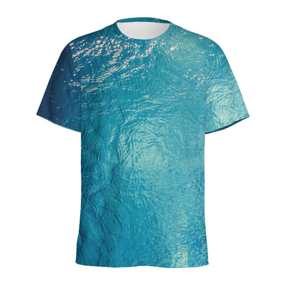 Sea Water Surface Print Men's Sports T-Shirt