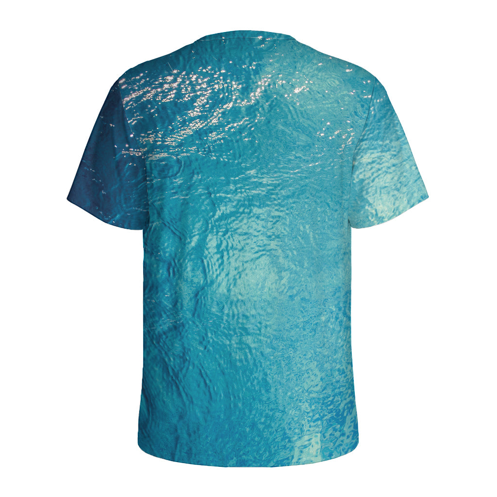 Sea Water Surface Print Men's Sports T-Shirt