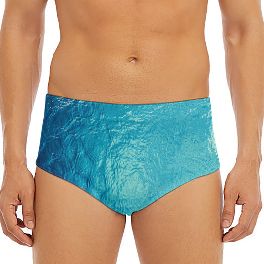 Sea Water Surface Print Men's Triangle Swim Briefs