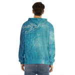 Sea Water Surface Print Men's Velvet Pullover Hoodie
