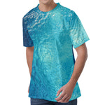 Sea Water Surface Print Men's Velvet T-Shirt