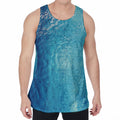 Sea Water Surface Print Men's Velvet Tank Top