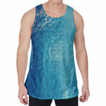 Sea Water Surface Print Men's Velvet Tank Top