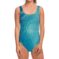 Sea Water Surface Print One Piece Swimsuit