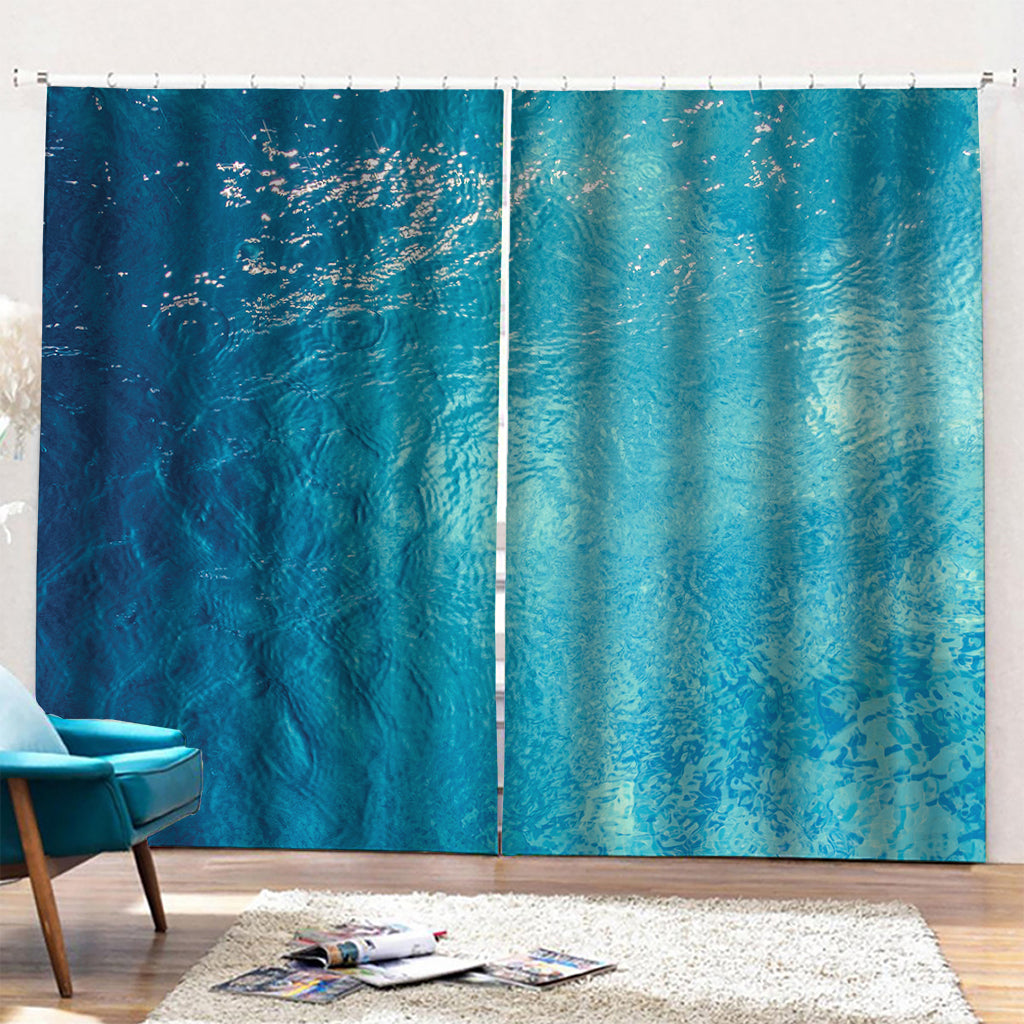 Sea Water Surface Print Pencil Pleat Curtains