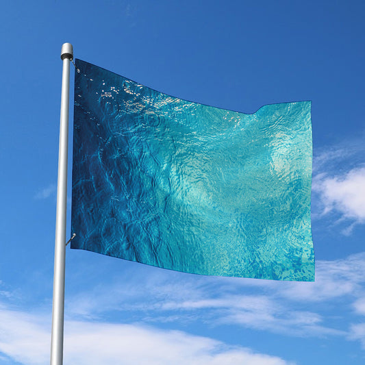 Sea Water Surface Print Polyester Flag