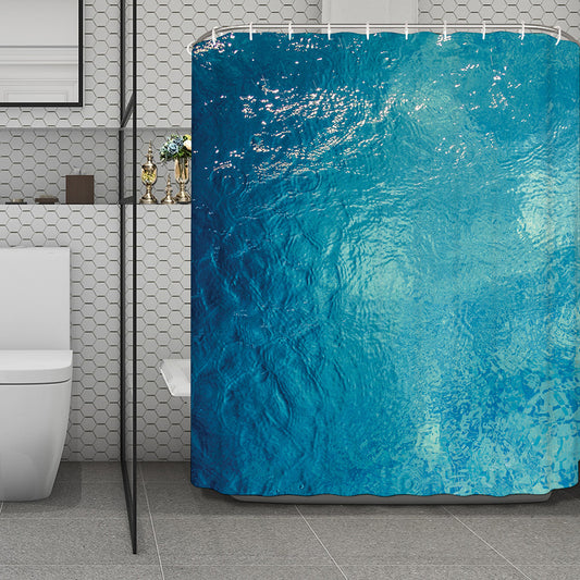 Sea Water Surface Print Polyester Shower Curtain