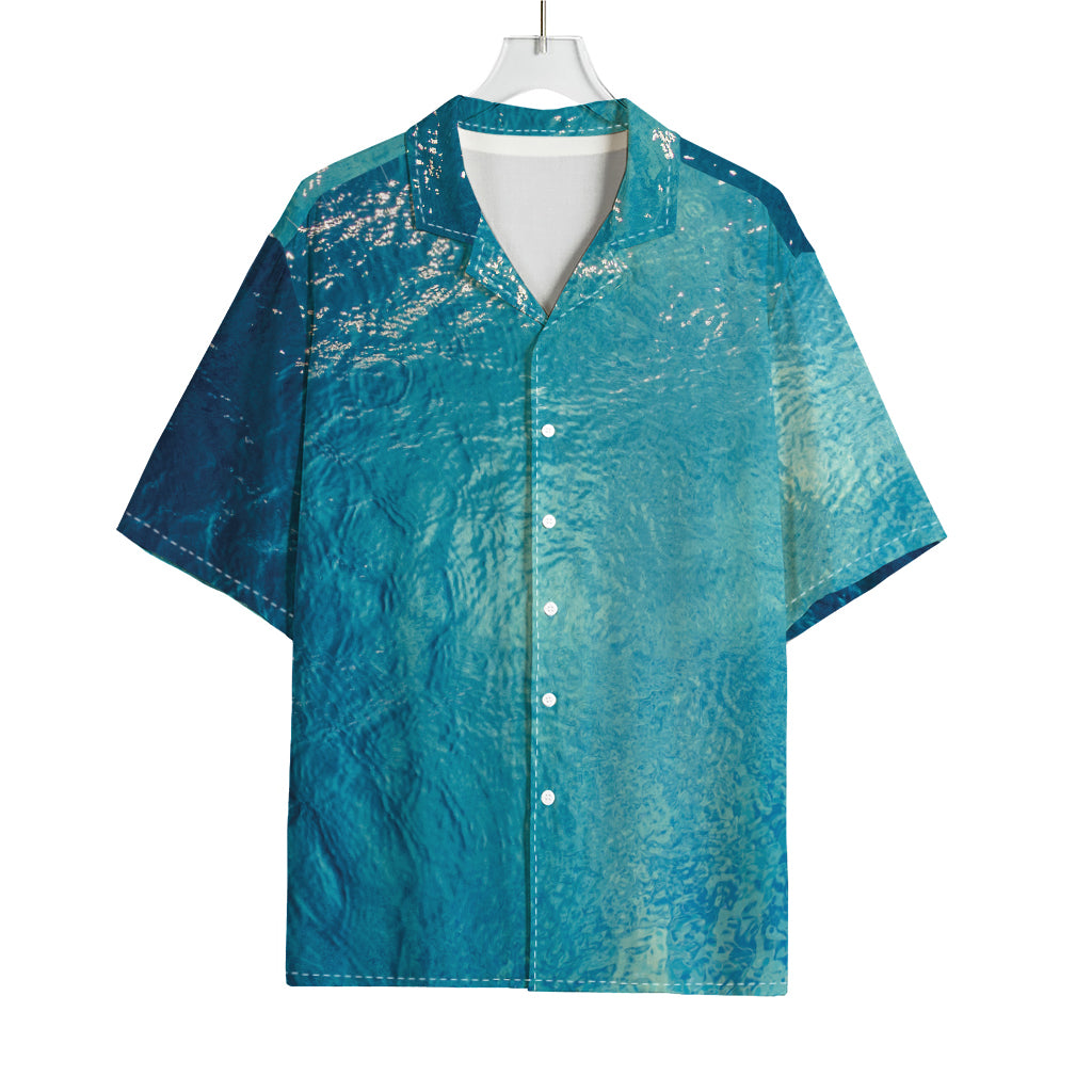 Sea Water Surface Print Rayon Hawaiian Shirt