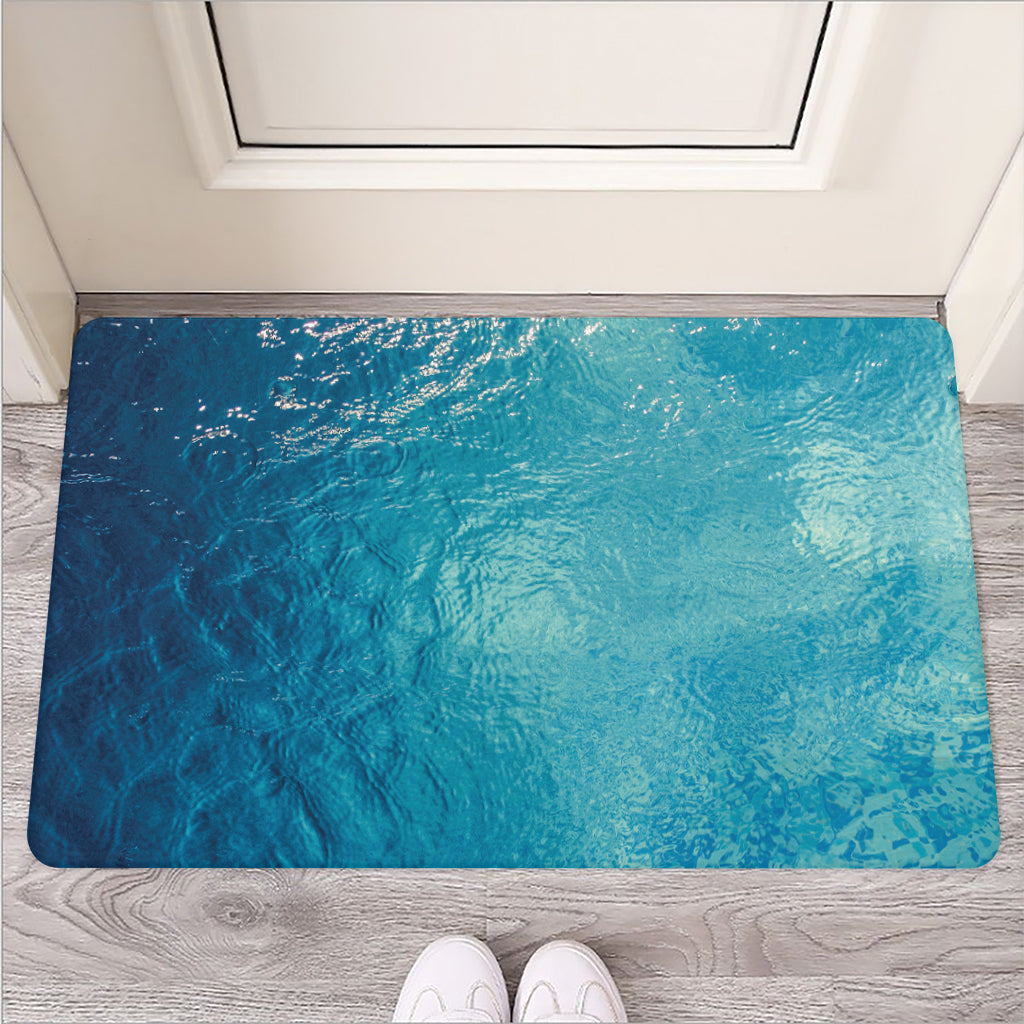 Sea Water Surface Print Rubber Doormat