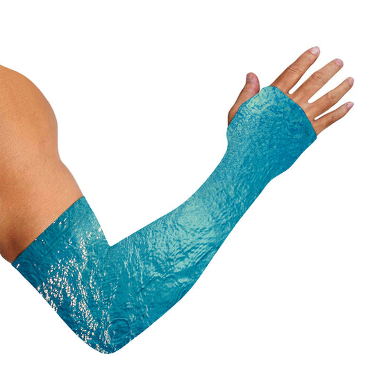 Sea Water Surface Print Sun Protection Arm Sleeves