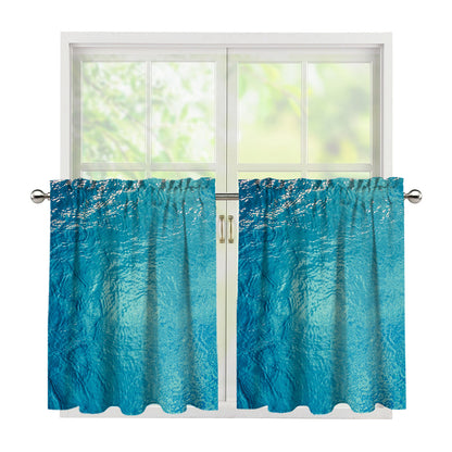 Sea Water Surface Print Tier Curtains