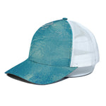 Sea Water Surface Print White Mesh Trucker Cap