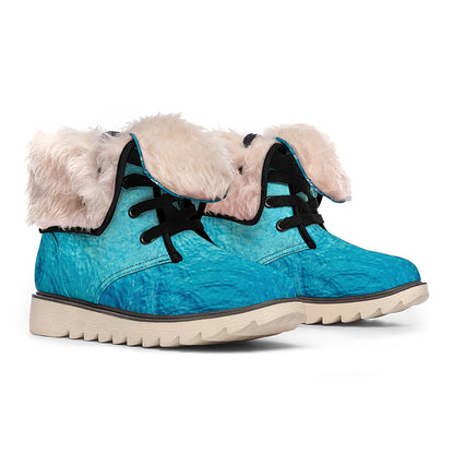 Sea Water Surface Print Winter Boots
