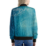 Sea Water Surface Print Women's Bomber Jacket