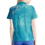 Sea Water Surface Print Women's Polo Shirt