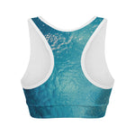 Sea Water Surface Print Women's Sports Bra