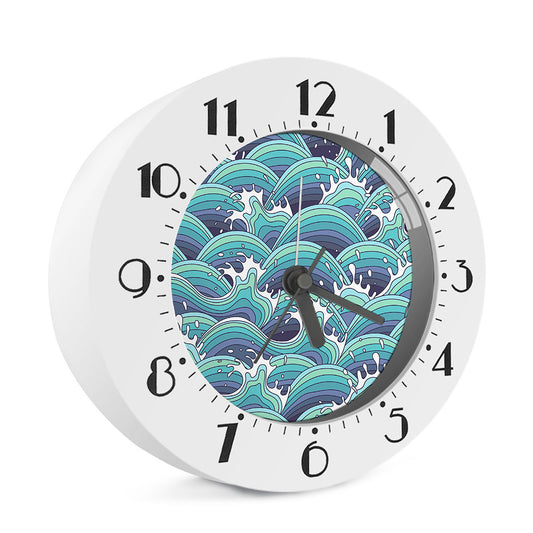 Sea Wave Surfing Pattern Print Alarm Clock