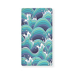 Sea Wave Surfing Pattern Print Baby Crib Sheet