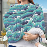 Sea Wave Surfing Pattern Print Baby Seat Cover