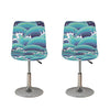 Sea Wave Surfing Pattern Print Bar Stool Covers