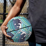 Sea Wave Surfing Pattern Print Basketball