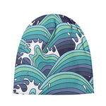 Sea Wave Surfing Pattern Print Beanie