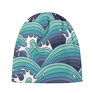 Sea Wave Surfing Pattern Print Beanie