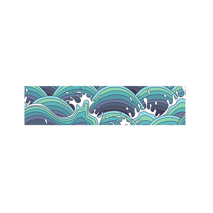Sea Wave Surfing Pattern Print Bed Runner